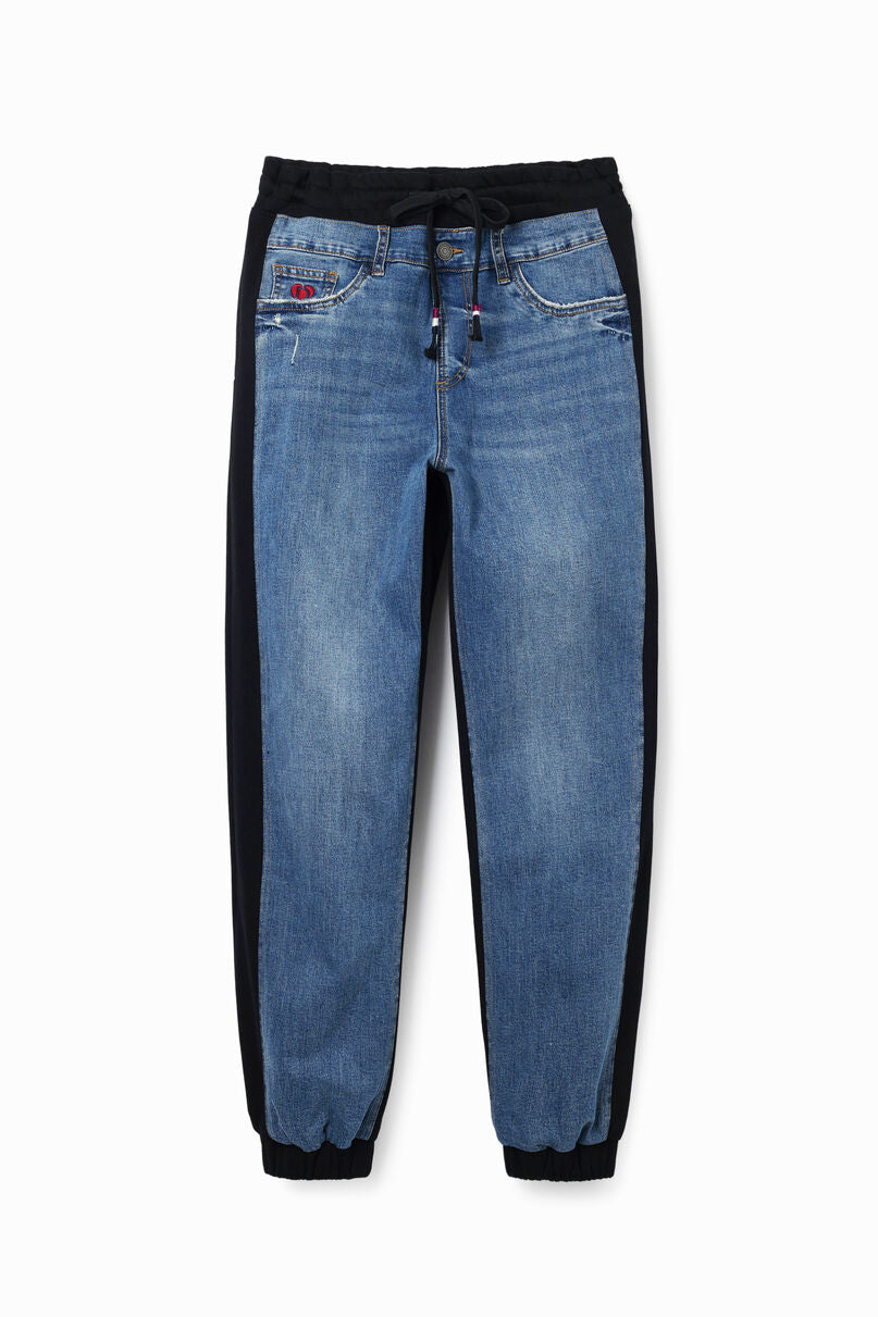 Contrast jogger jeans