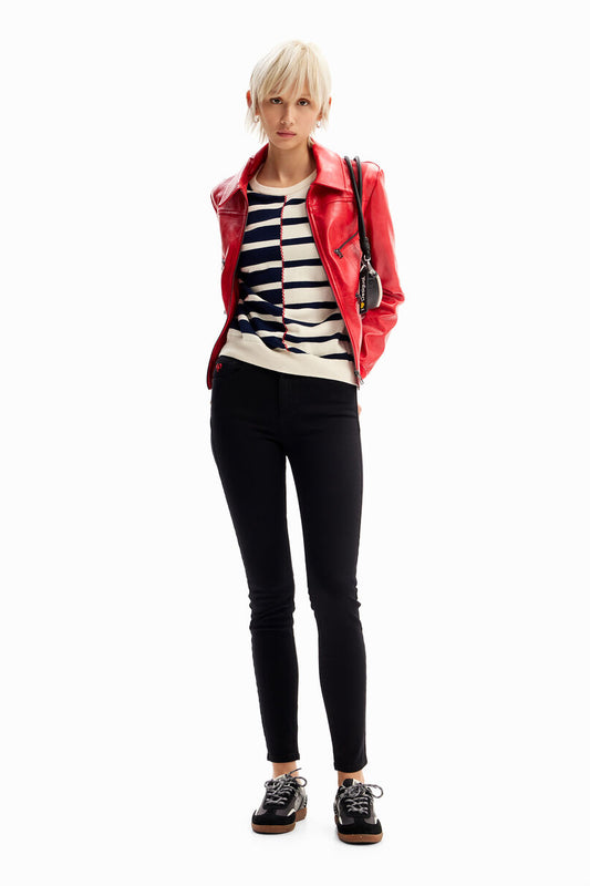 Zigzag stripe pullover