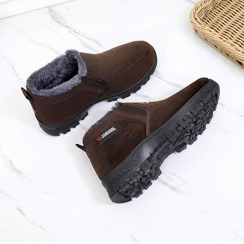 (Zeitlich begrenztes 70% Rabatt-Angebot) Herren 2024 Winter Neue Wasserdichte Und Rutschfeste Slipper Warme Baumwollschuhe Korrektur Knöchelstütze Breite Zehen- und Fußgewölbestütze Sportschuhe