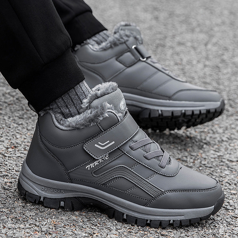 (Begrenzte Zeit 49% Rabattaktion) Herren Winter Warme Orthopädische Wander-Schneestiefel Wasserdicht Rutschfest Breite Zehenkappe Fußgewölbestütze Arbeitsstiefel