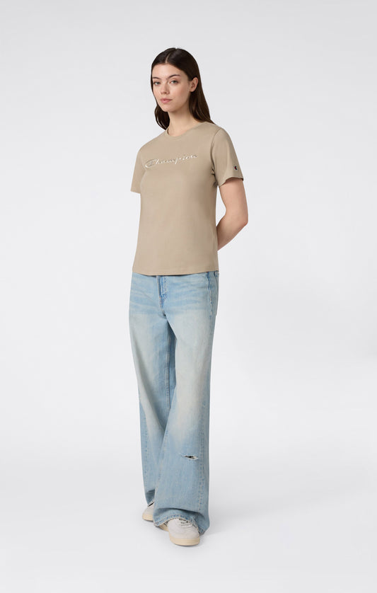 Icons für T-Shirt mit Skriptlogo für Damen