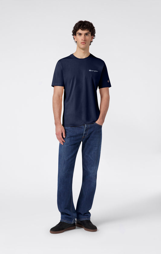 Men's T-Shirt with Small Embroidered Logo Icons