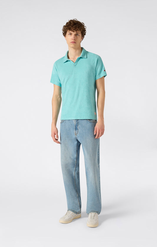 Men's Towel Terry Polo Shirt