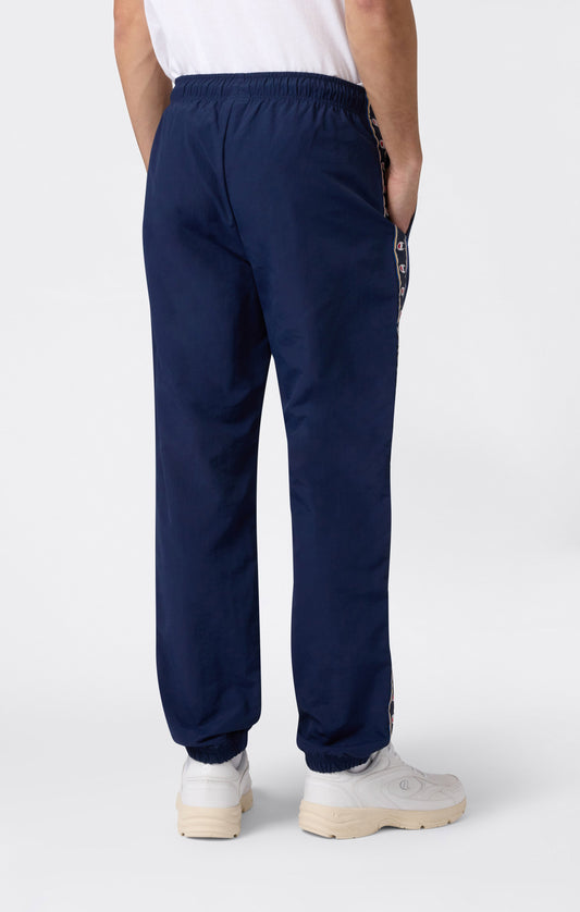 Men's Track Pants with Elastic Cuffs and Tape Logo