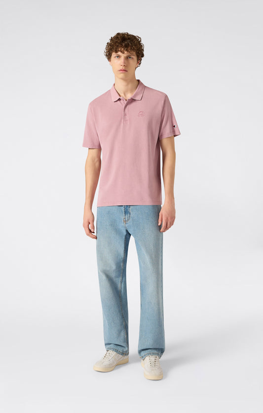 Herren-Polohemden im Used-Look mit Logos