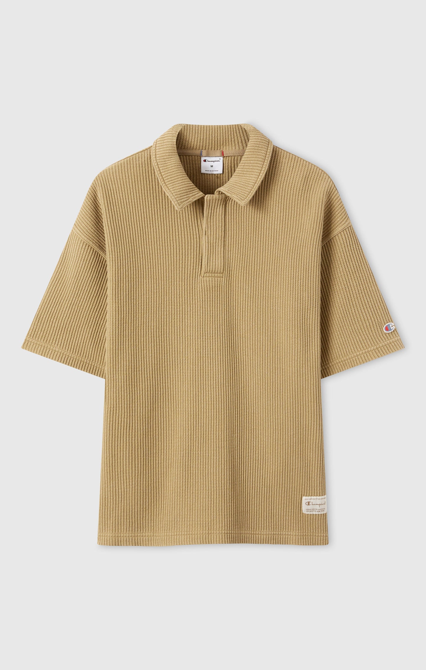 Herren Polo-Shirt aus gewaschenem Waffelpiqué