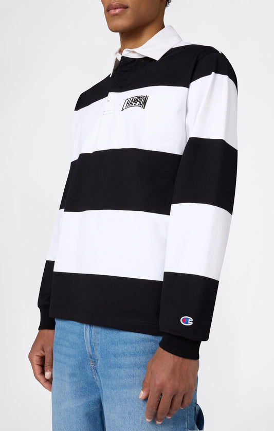 Herren Polohemd aus schwerem gestreiften Jersey