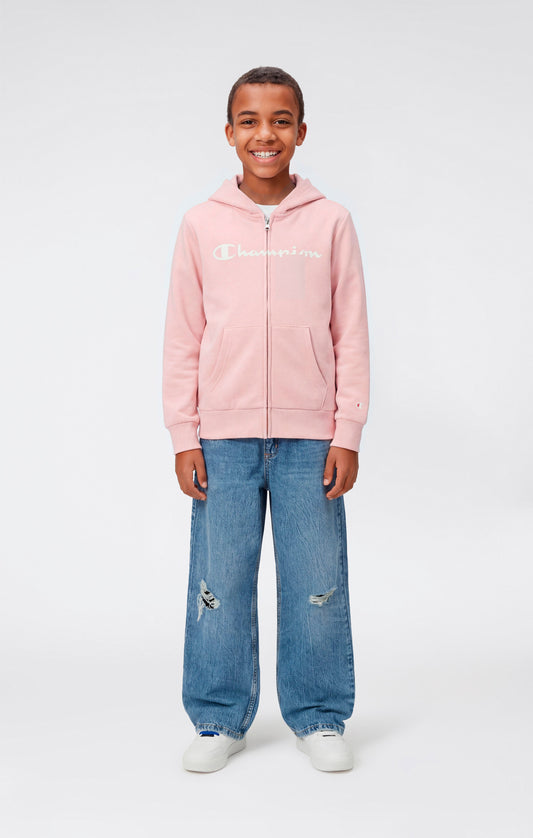 Kapuzenpullover für Jungen mit durchgehendem Reißverschluss und Maxi-Logo