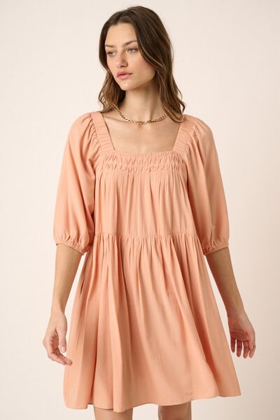 Mittoshop Mini-Kleid mit Biesen-Detail und Bindebändern