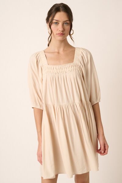 Mittoshop Mini-Kleid mit Biesen-Detail und Bindebändern