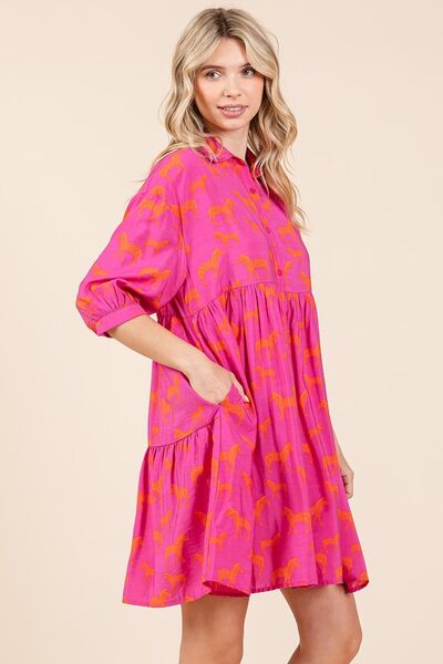 Mittoshop Zebra-Print Hemdkleid