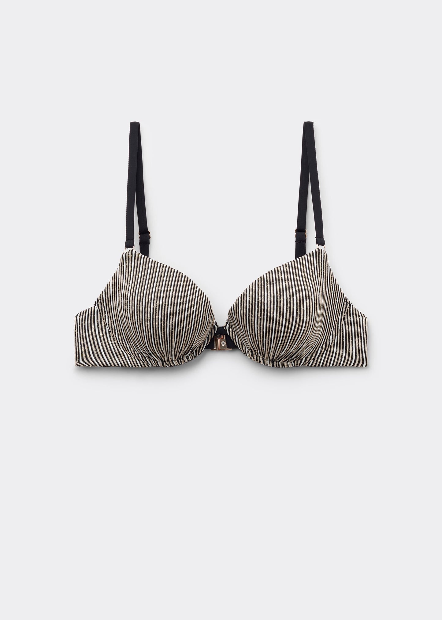 Push-Up Bikini Top Golden Stripes