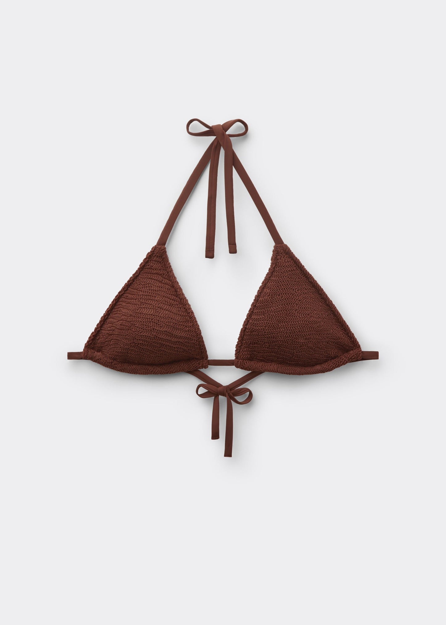 Triangle Bikini Top with Removable Padding Crinkle Waves