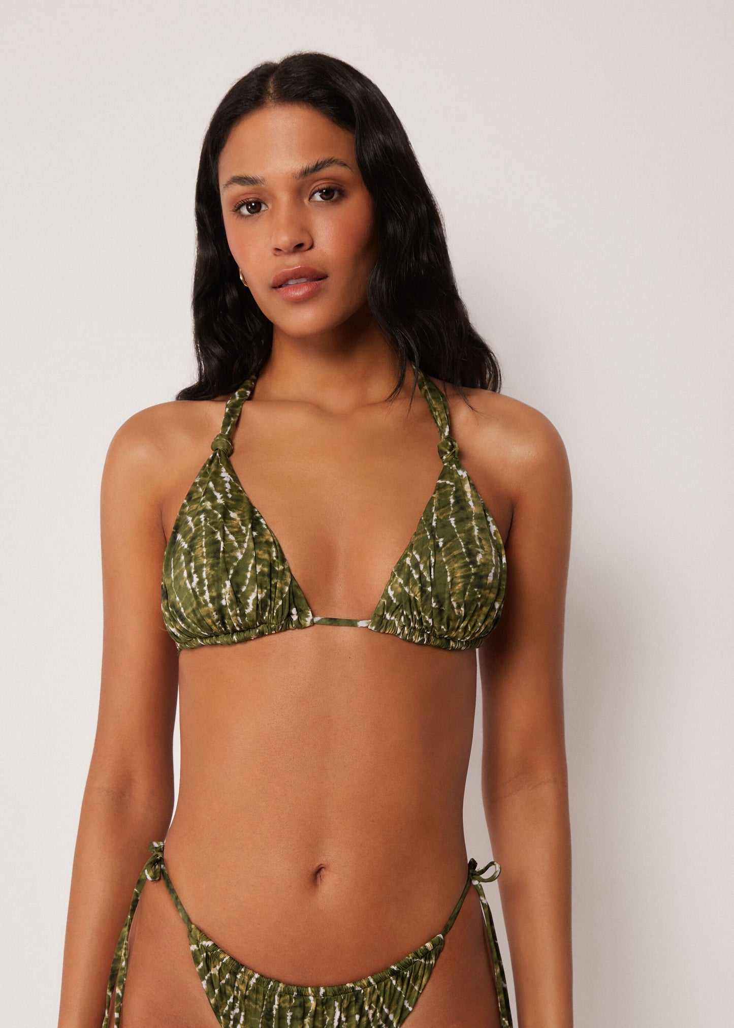 Triangle Bikini Top Natural Tie-Dye