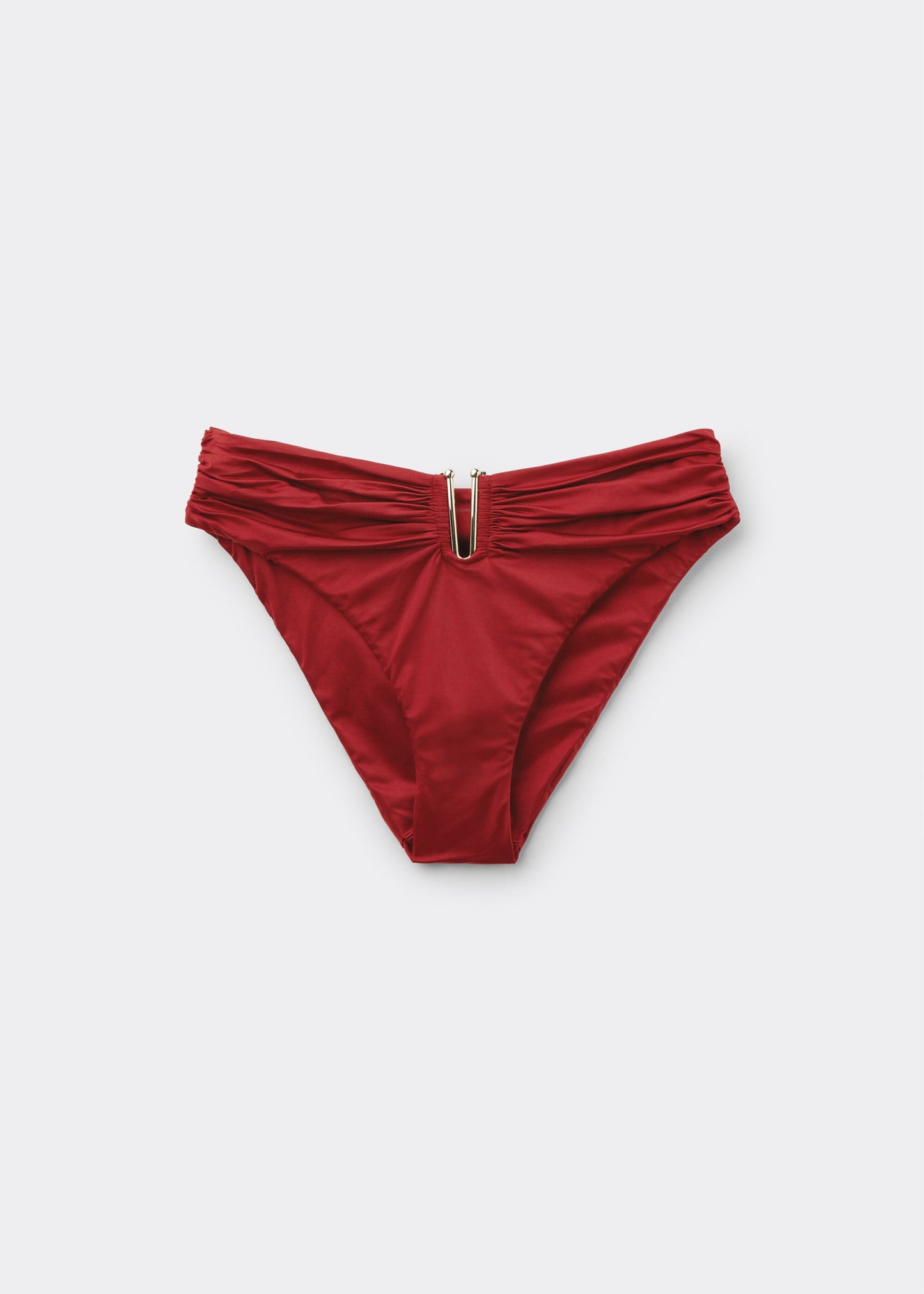 High-Waisted Bikini Bottoms Shiny Satin