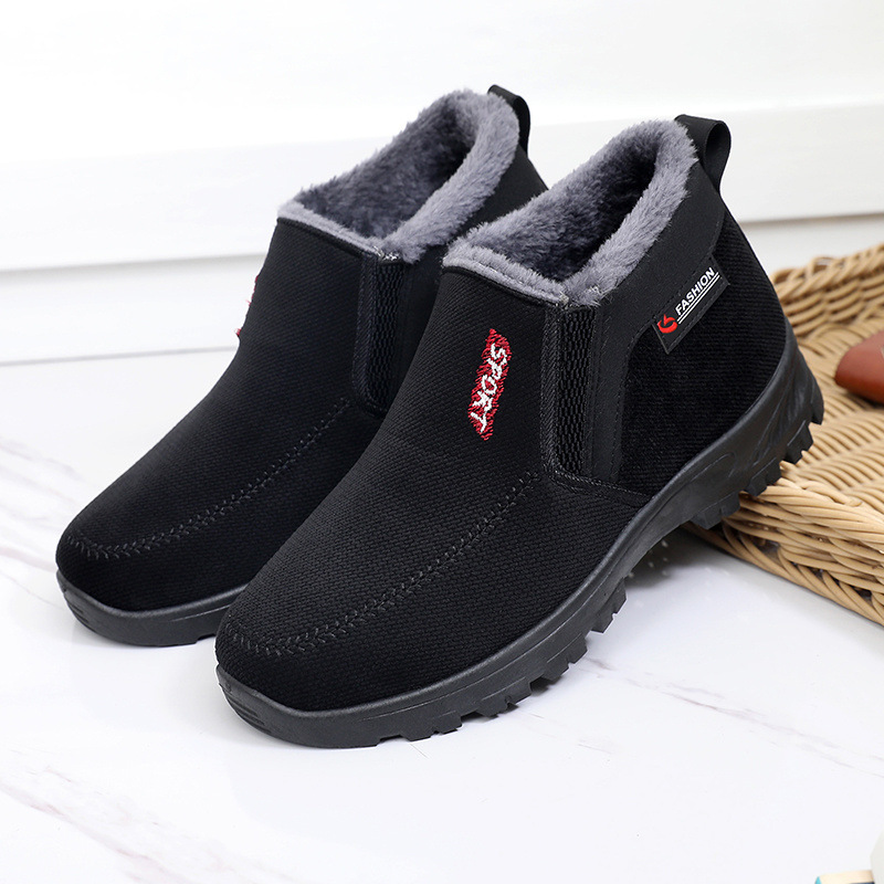 (RÄUMUNGSVERKAUF 70% RABATT) Herren 2024 Winter Neue wasserdichte und rutschfeste Slip-On warme Baumwollschuhe Korrektur Knöchelstütze breite Zehenwölbungsstütze Sportschuhe