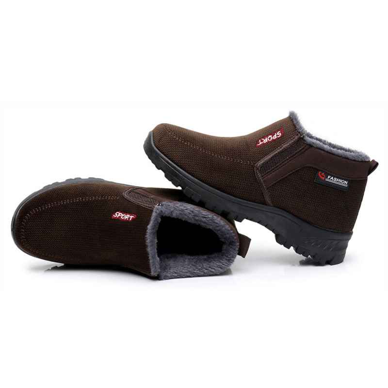 (RÄUMUNGSVERKAUF 70% RABATT) Herren 2024 Winter Neue wasserdichte und rutschfeste Slip-On warme Baumwollschuhe Korrektur Knöchelstütze breite Zehenwölbungsstütze Sportschuhe