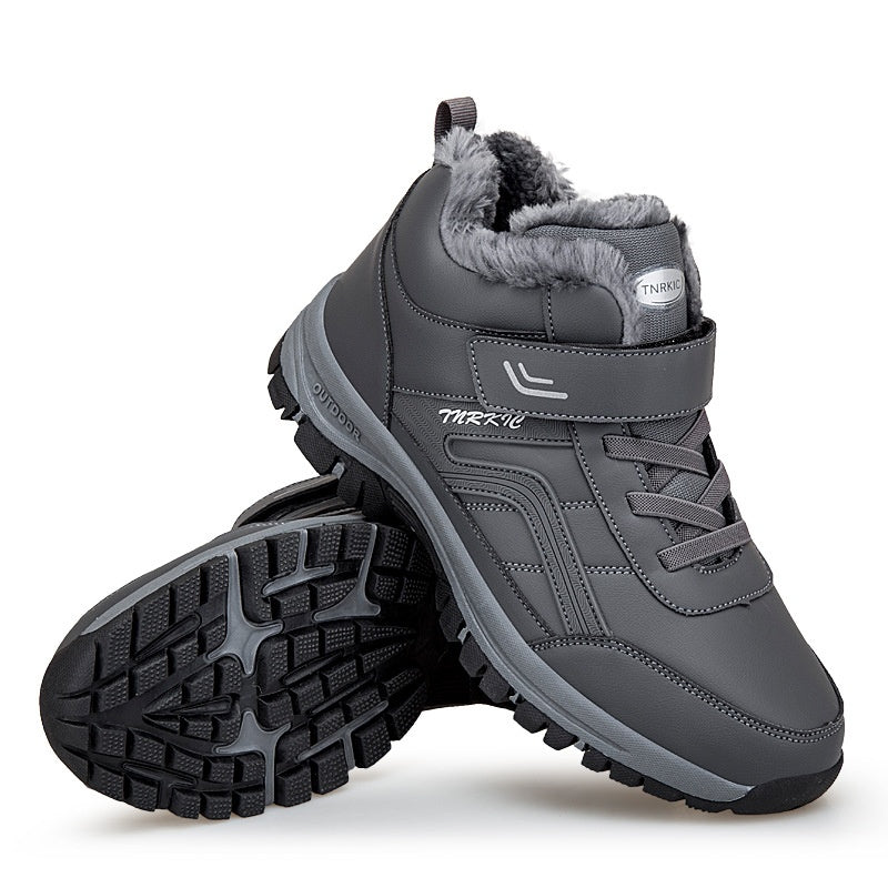 (Begrenzte Zeit 49% Rabattaktion) Herren Winter Warme Orthopädische Wander-Schneestiefel Wasserdicht Rutschfest Breite Zehenkappe Fußgewölbestütze Arbeitsstiefel