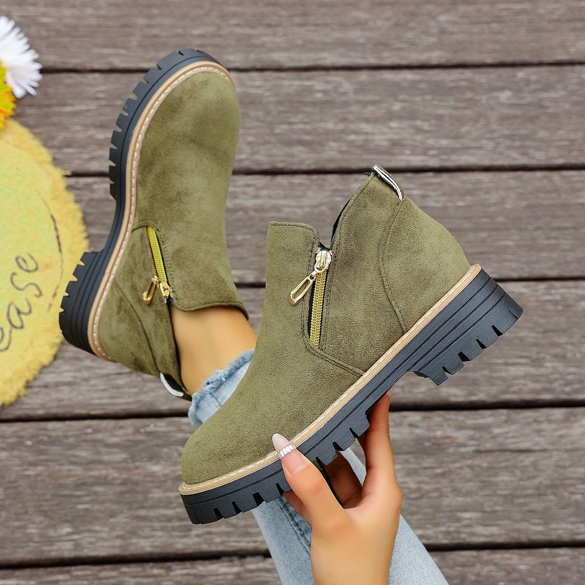 🔥Letzter Tag Promotion 50% RABATT - Plateau-Stiefeletten für Damen
