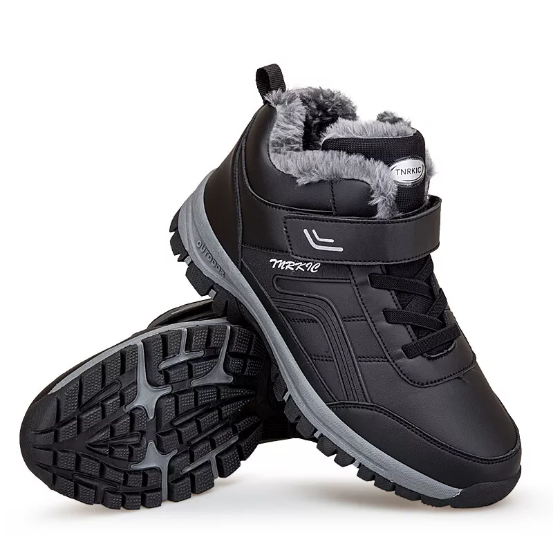 (Begrenzte Zeit 49% Rabattaktion) Herren Winter Warme Orthopädische Wander-Schneestiefel Wasserdicht Rutschfest Breite Zehenkappe Fußgewölbestütze Arbeitsstiefel