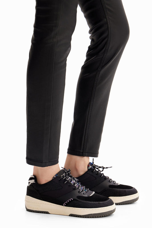 Retro chunky patchwork sneakers