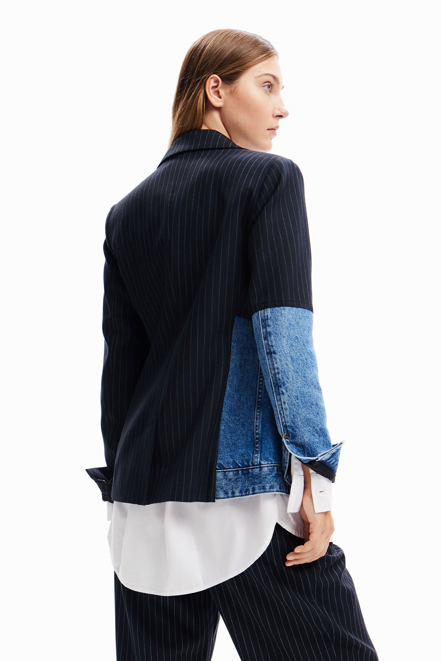 Hybrid denim blazer