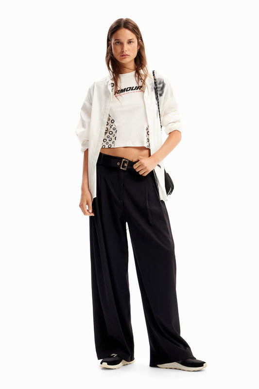 Wide tailored trousers