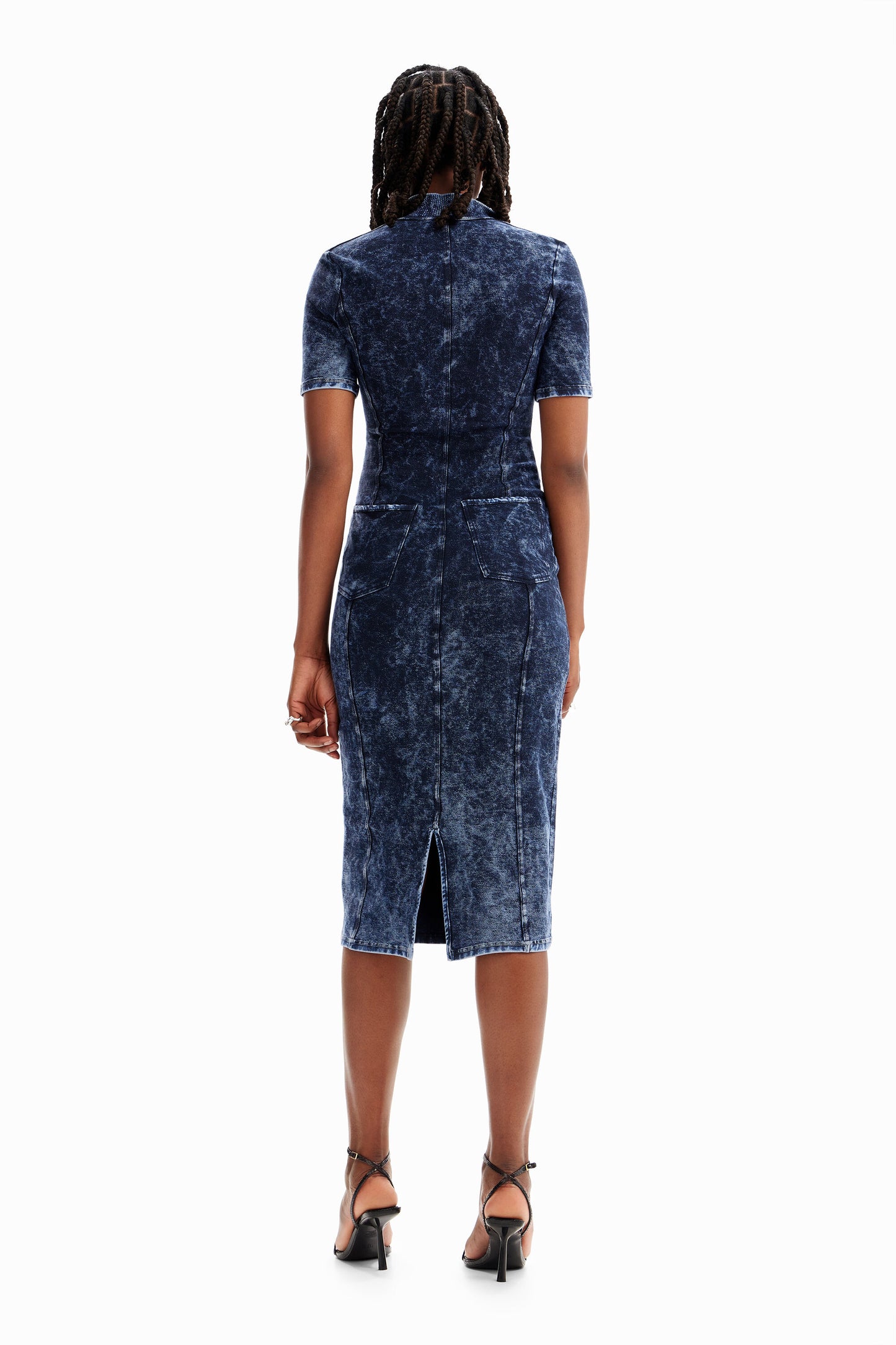 Zip midi dress