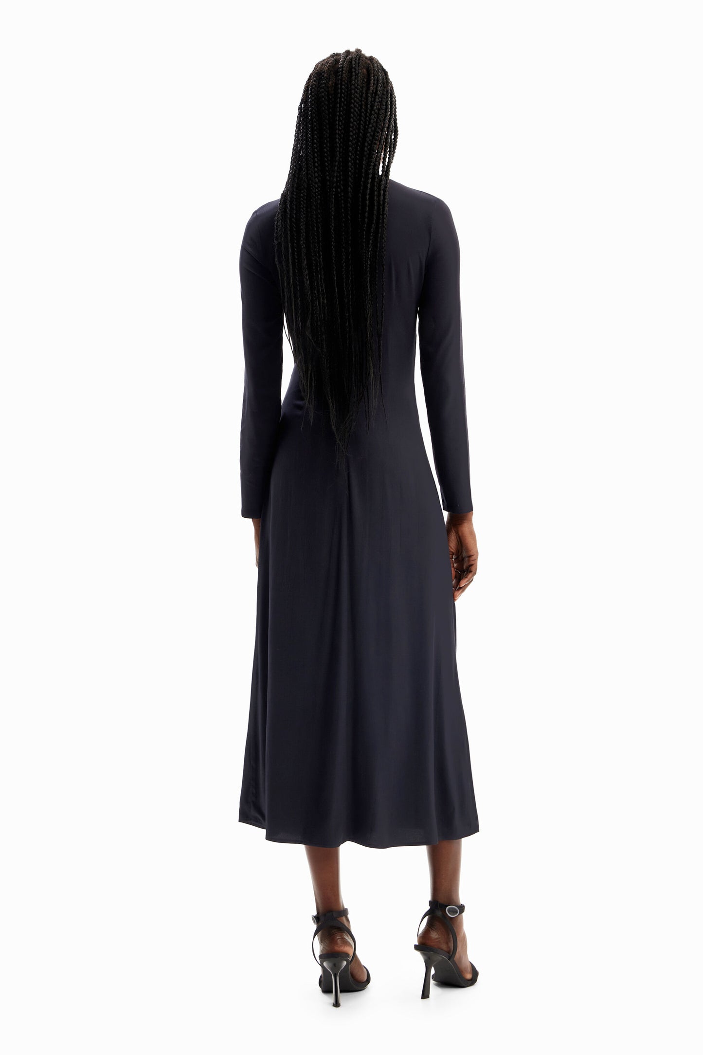 Gathered midi dress