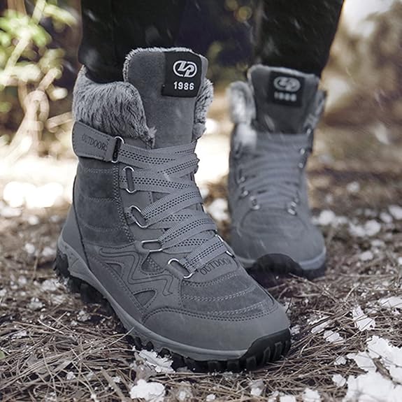 (Zeitlich begrenztes 49% Rabatt-Event) Orthopädische Herren-Schneestiefel mit breiter Zehenpartie und Fußgewölbeunterstützung, rutschfeste, wasserdichte, kältewarme Wanderstiefel