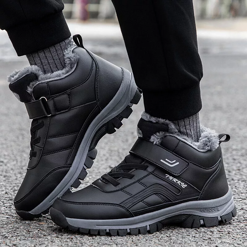 (Begrenzte Zeit 49% Rabattaktion) Herren Winter Warme Orthopädische Wander-Schneestiefel Wasserdicht Rutschfest Breite Zehenkappe Fußgewölbestütze Arbeitsstiefel
