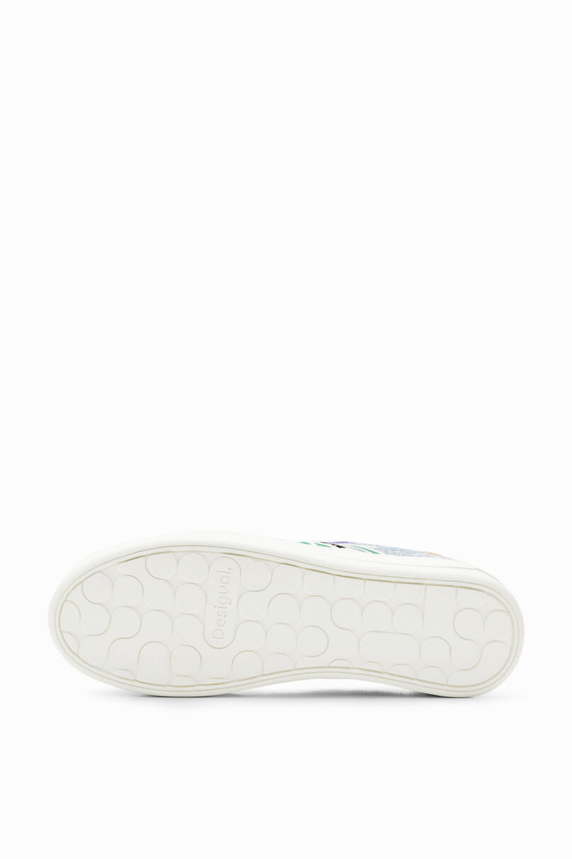 Patchwork platform sneakers