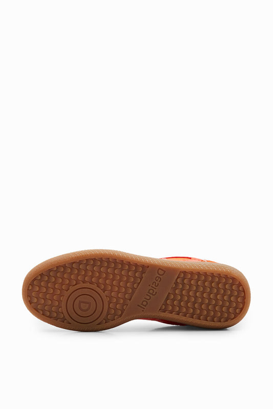 Retro split leather sneakers