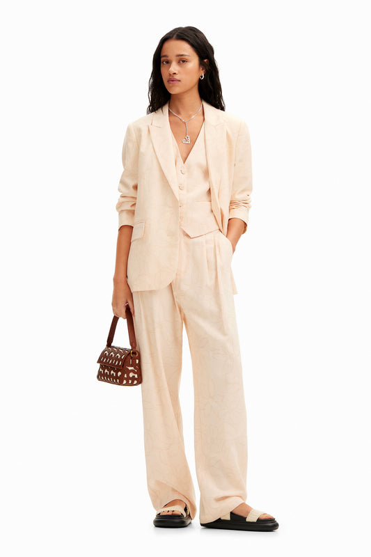 Straight floral blazer