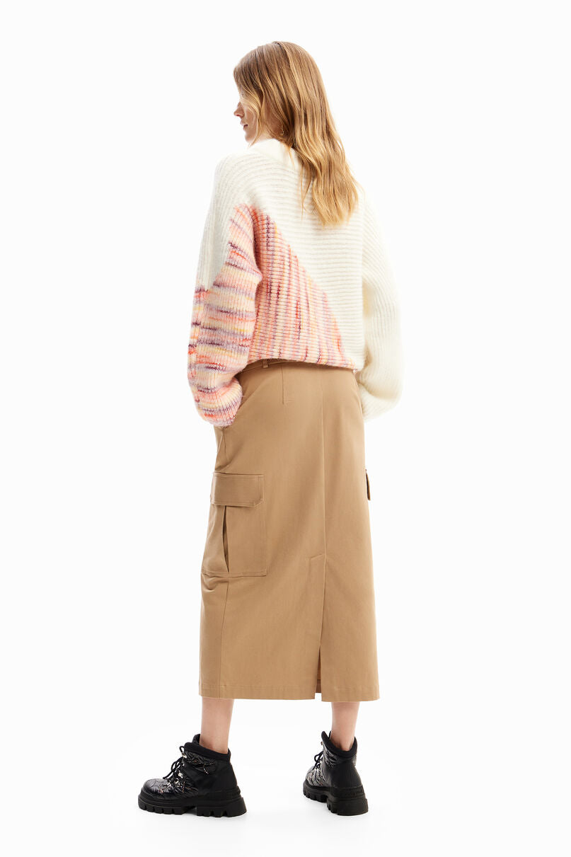 Cargo midi skirt