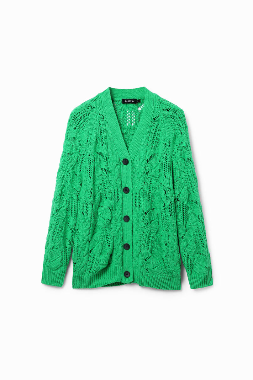 Oversize openwork cardigan