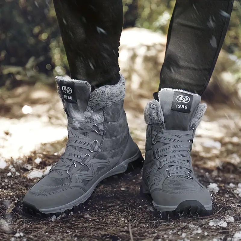 (Zeitlich begrenztes 49% Rabatt-Event) Orthopädische Herren-Schneestiefel mit breiter Zehenpartie und Fußgewölbeunterstützung, rutschfeste, wasserdichte, kältewarme Wanderstiefel