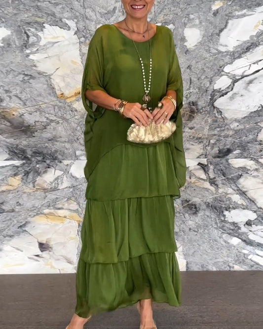 Damen lockeres Kleid im künstlerischen Stil (2 kaufen, kostenloser Versand)