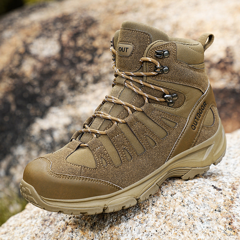 (⏰ Clearance Event 49% OFF) Men's High Top Wide Toe Arch Support Orthopedic Tactical Boots Comfortable Non-slip Durable Hiking Boots