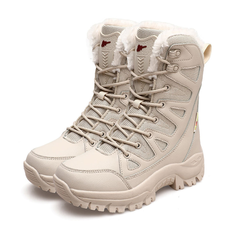 Dallader Men's Comfortable Waterproof Warm Fleece Snow Boots