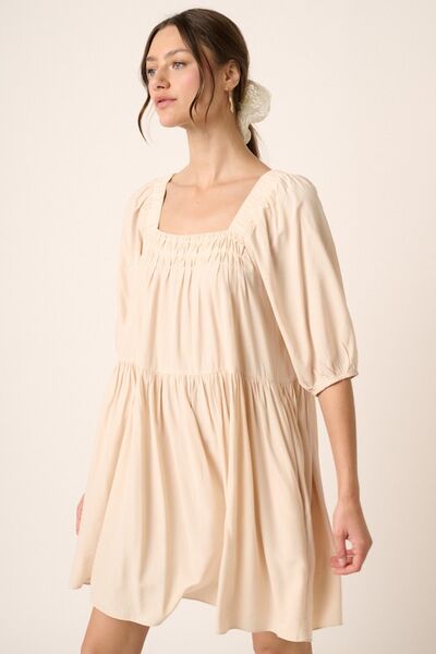 Mittoshop Mini-Kleid mit Biesen-Detail und Bindebändern