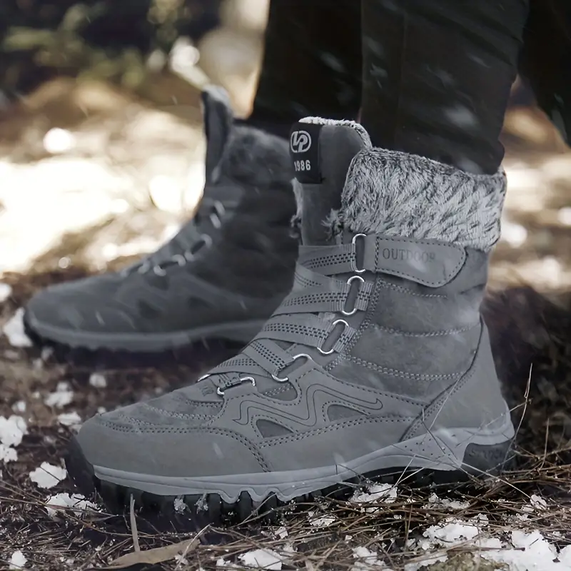 (Zeitlich begrenztes 49% Rabatt-Event) Orthopädische Herren-Schneestiefel mit breiter Zehenpartie und Fußgewölbeunterstützung, rutschfeste, wasserdichte, kältewarme Wanderstiefel