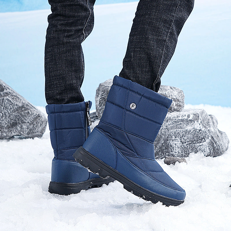 (Zeitlich begrenztes 70% Rabatt-Event) Herren 2024 Winter Neuer Stil Warme Wasserdichte Rutschfeste Stichfeste One-Step Schneestiefel Orthopädische Knöchelunterstützung Breite Zehen-Fußgewölbestütze Wanderstiefel