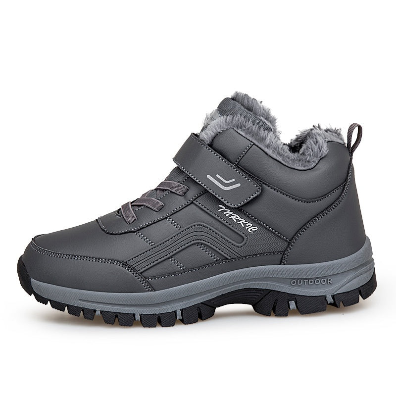 (Begrenzte Zeit 49% Rabattaktion) Herren Winter Warme Orthopädische Wander-Schneestiefel Wasserdicht Rutschfest Breite Zehenkappe Fußgewölbestütze Arbeitsstiefel