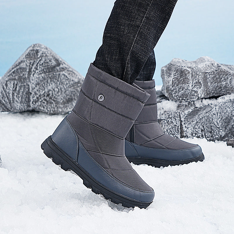 (Zeitlich begrenztes 70% Rabatt-Event) Herren 2024 Winter Neuer Stil Warme Wasserdichte Rutschfeste Stichfeste One-Step Schneestiefel Orthopädische Knöchelunterstützung Breite Zehen-Fußgewölbestütze Wanderstiefel
