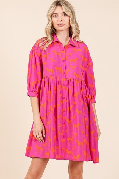 Mittoshop Zebra-Print Hemdkleid