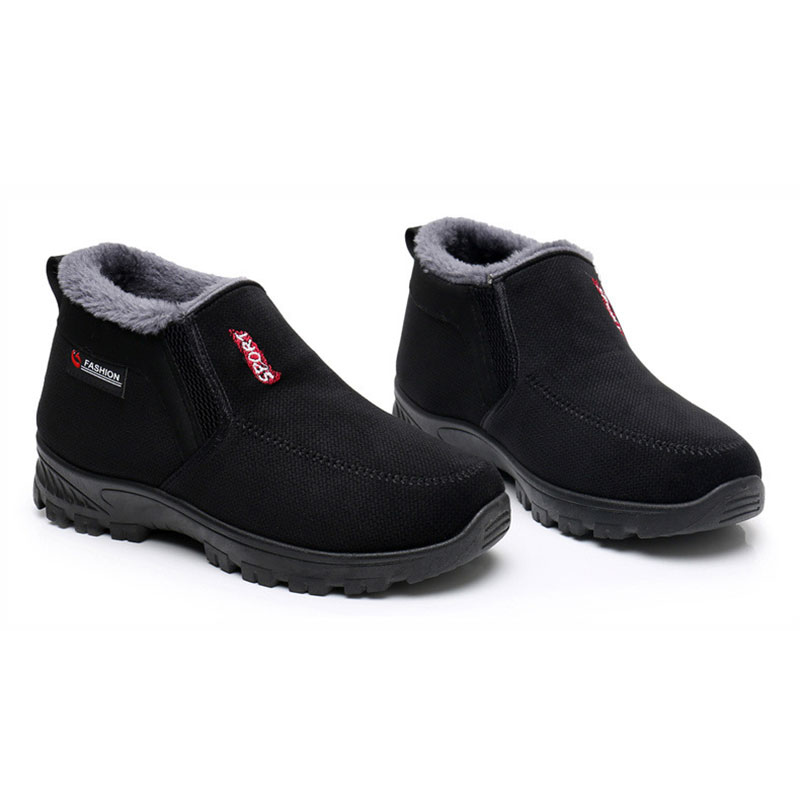 (RÄUMUNGSVERKAUF 70% RABATT) Herren 2024 Winter Neue wasserdichte und rutschfeste Slip-On warme Baumwollschuhe Korrektur Knöchelstütze breite Zehenwölbungsstütze Sportschuhe