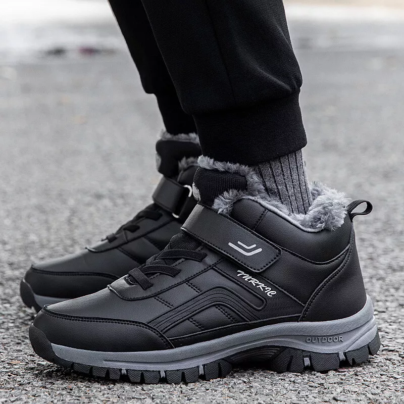 (Begrenzte Zeit 49% Rabattaktion) Herren Winter Warme Orthopädische Wander-Schneestiefel Wasserdicht Rutschfest Breite Zehenkappe Fußgewölbestütze Arbeitsstiefel