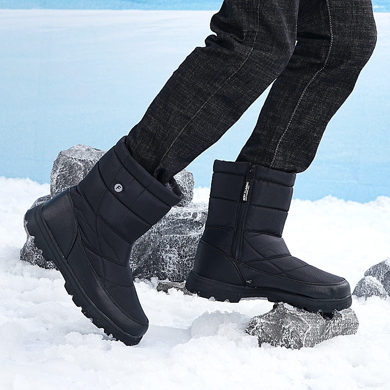 (Zeitlich begrenztes 70% Rabatt-Event) Herren 2024 Winter Neuer Stil Warme Wasserdichte Rutschfeste Stichfeste One-Step Schneestiefel Orthopädische Knöchelunterstützung Breite Zehen-Fußgewölbestütze Wanderstiefel