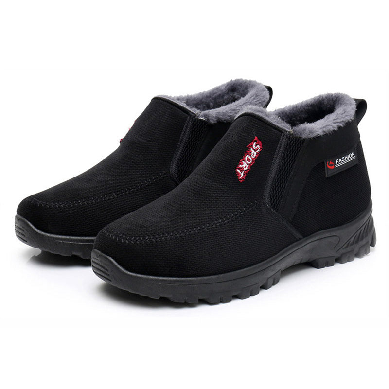 (RÄUMUNGSVERKAUF 70% RABATT) Herren 2024 Winter Neue wasserdichte und rutschfeste Slip-On warme Baumwollschuhe Korrektur Knöchelstütze breite Zehenwölbungsstütze Sportschuhe
